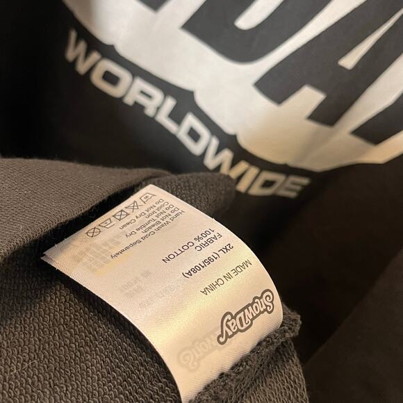 •NWT• SNOWDAY WORLDWIDE STREETWEAR BLACK HOODIE • MENS 2XL - Picture 11 of 13